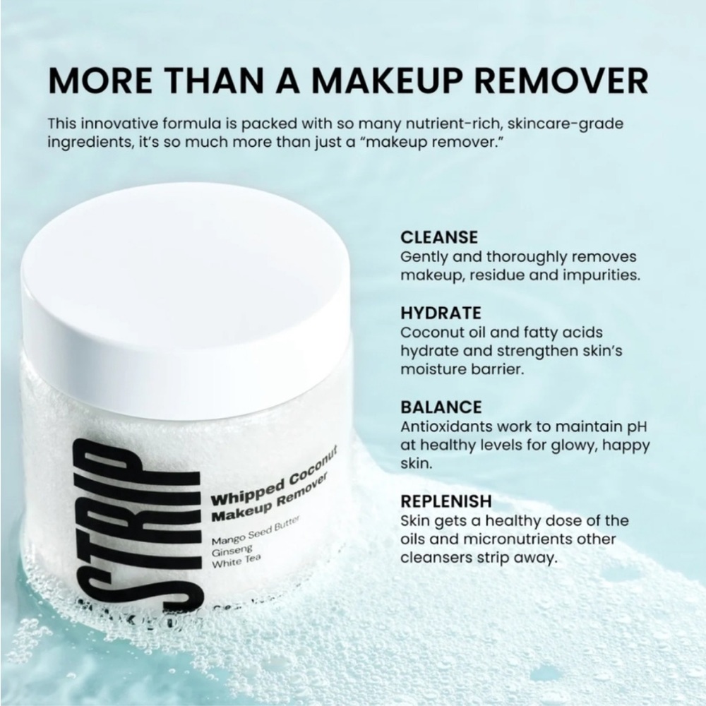 Strip Makeup Whipped Coconut Makeup Remover NIB - Picture 3 of 6